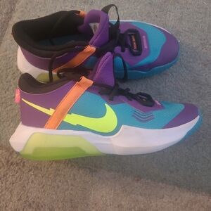Nike Purple and Blue Sneakers with Neon Accents